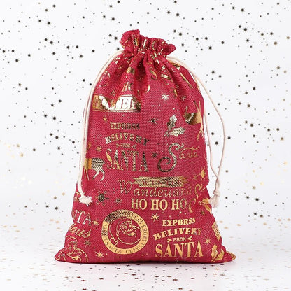 Kerst Cadeau Zakken – Set van 2 – Met Santa Thema