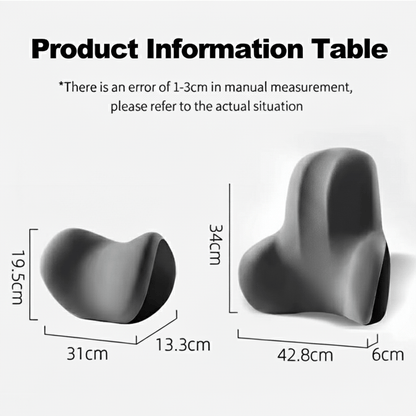 Auto Nek- en Lendensteun Set – Ergonomisch Ontwerp – Voor Langdurig Comfort