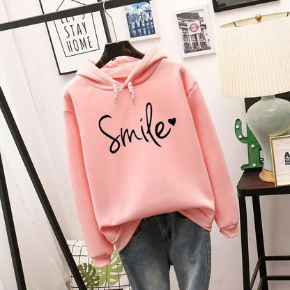 Hoodie Dames – "Smile" Print – Zachte stof – Voor dagelijks gebruik en comfort