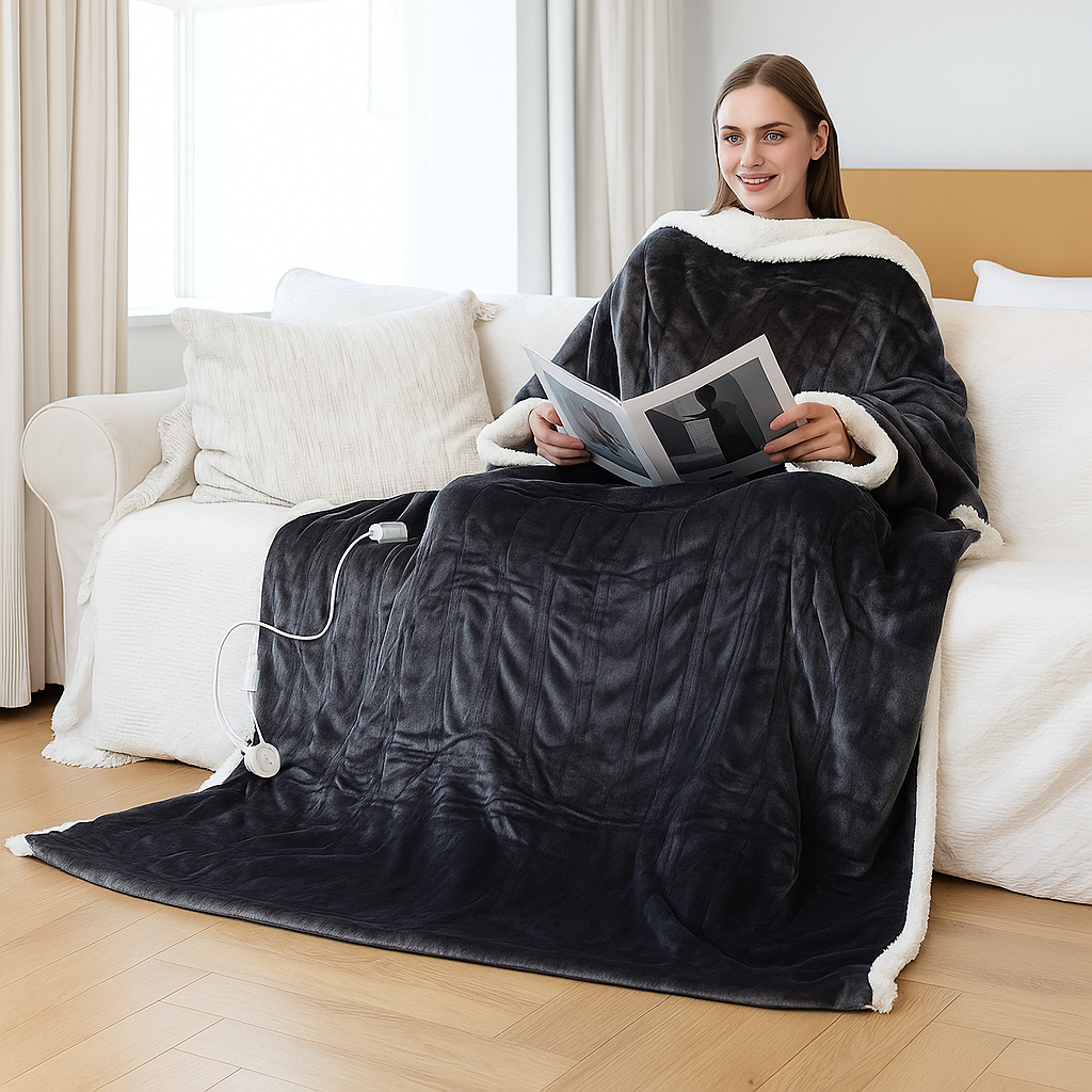 Elektrische Heizdeken – Fleece – Verstelbare Warmte – Voor Thuisgebruik