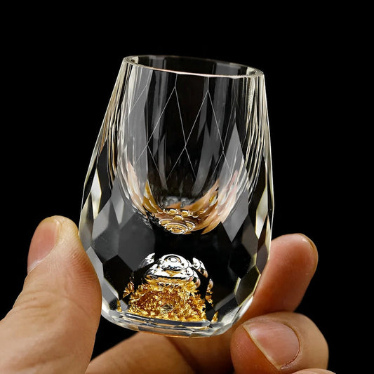 Glazen Whiskey Set – Uniek ontwerp – Voor whiskey en andere dranken – Set van 2
