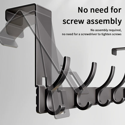 Deurhanger – Metaal – 6 haken – Voor jassen en sleutels