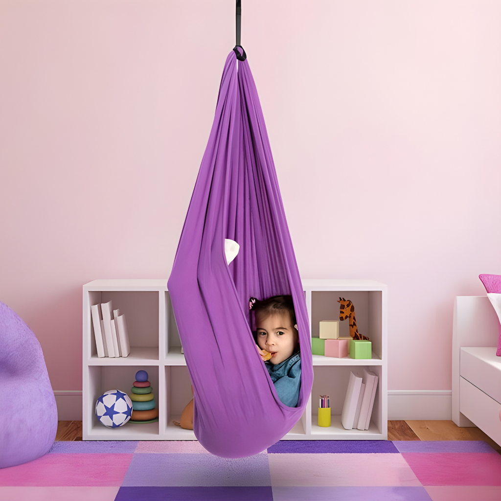 Kinderschommel – Indoor Hangstoel – Zachte Stoffen Schommel voor Kinderen