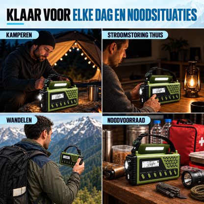 Fittershape Noodradio – slinger, zonne-energie & powerbank