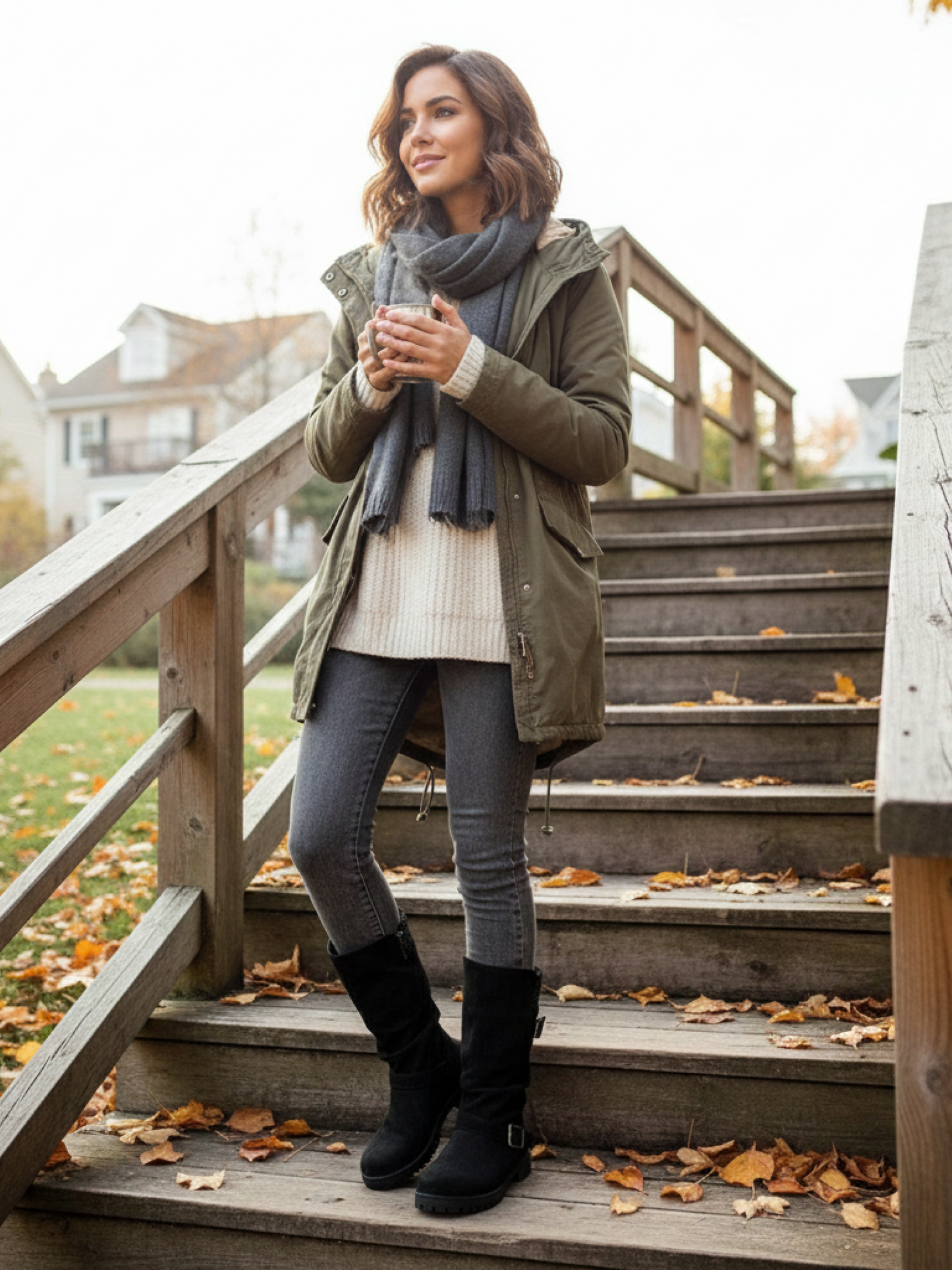 Dameslaarzen – Zwart Suède – Met Gesp – Winter Stijl