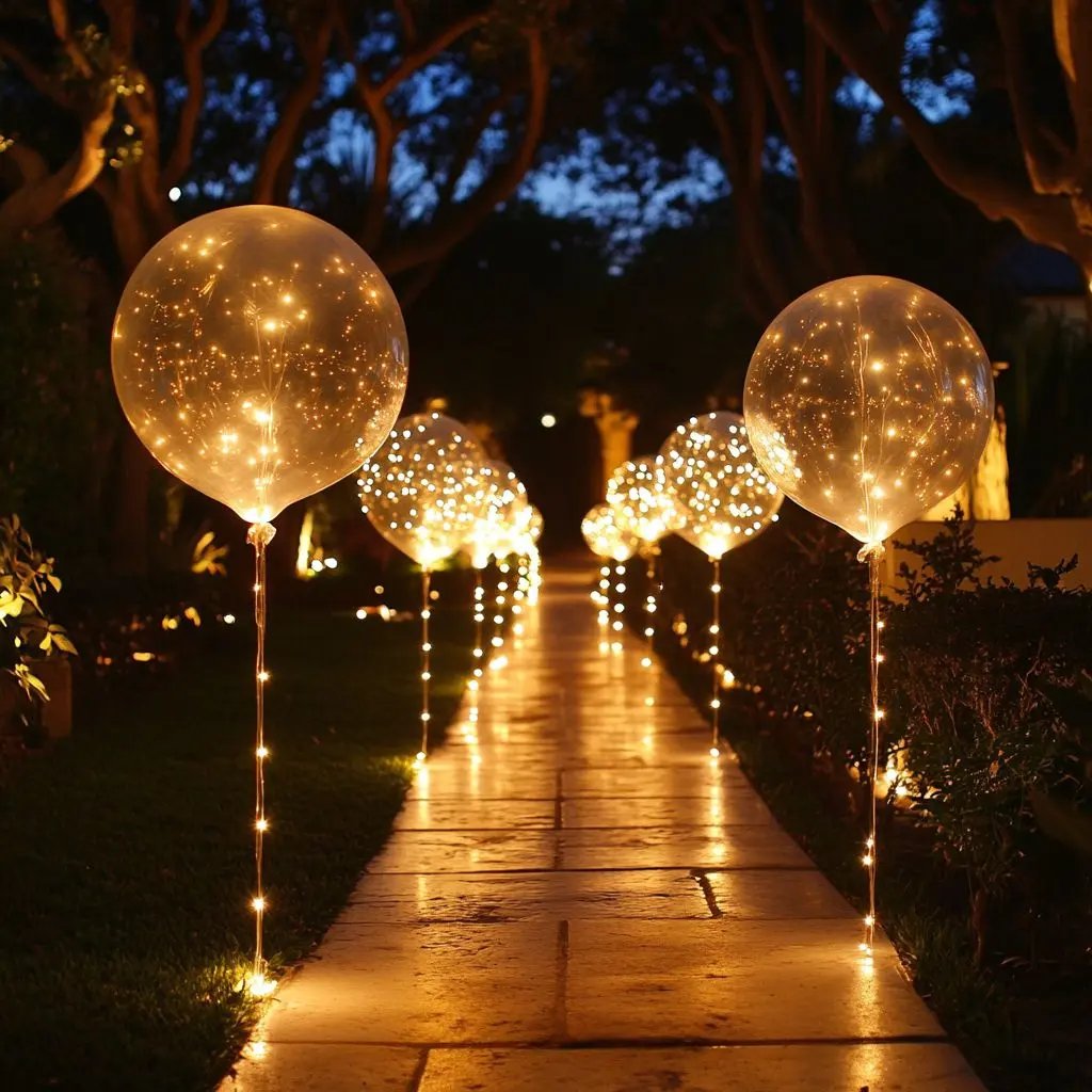 LED ballonnen – Warm wit licht – Draadverlichting – Voor tuin & feestdecoratie