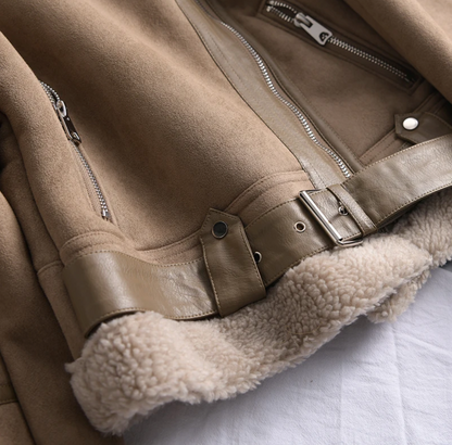 Shearling Jas – Rits – Zachte voering – Voor koud weer