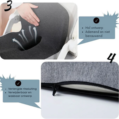 Zitkussen – Luchtdoorlatend – Verlicht rugpijn – Voor bureaustoelen en zitcomfort