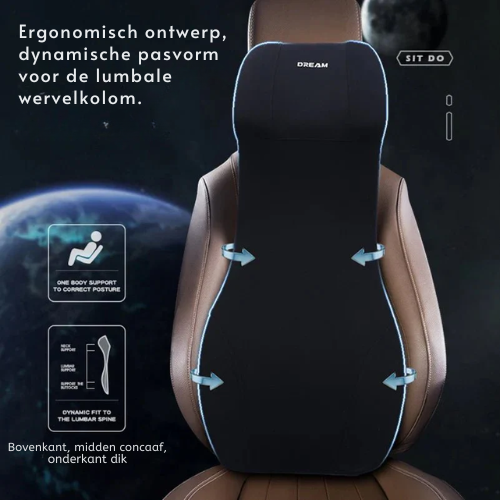 Auto Nek- en Lendensteun – Verstelbaar – Comfortabel – Voor Auto Zitplaatsen