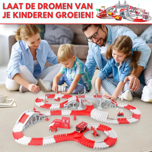 Bouwbare Treinset – Voor Kinderen – Met Voertuigen en Bruggen