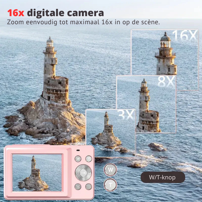 Digitale Camera – 16X Zoom – 1080P Video-opname – In Verschillende Kleuren
