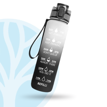 Waterfles – Met Tijden – Voor Hydratatie & Gezondheid