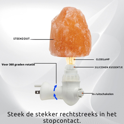 Himalaya Zoutlamp – Nachtlamp – Met Aansluiting – Voor Slaapkamer