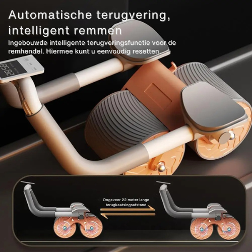 Ab Wheel – Verstelbaar – Dubbele Wielen – Voor Core Training en Spierversterking