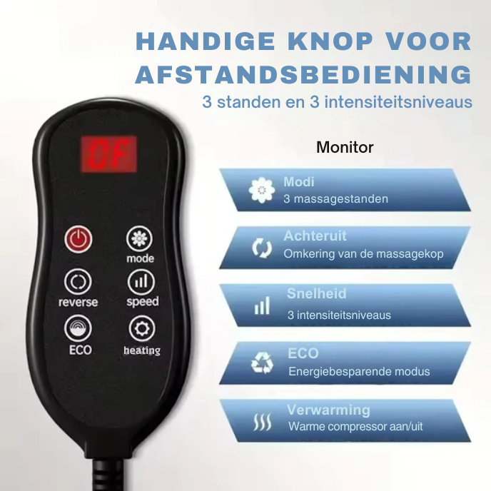 Pro-Model Voetmassageapparaat – Afstandsbediening – Warm Kompres – Voor Ontspanning