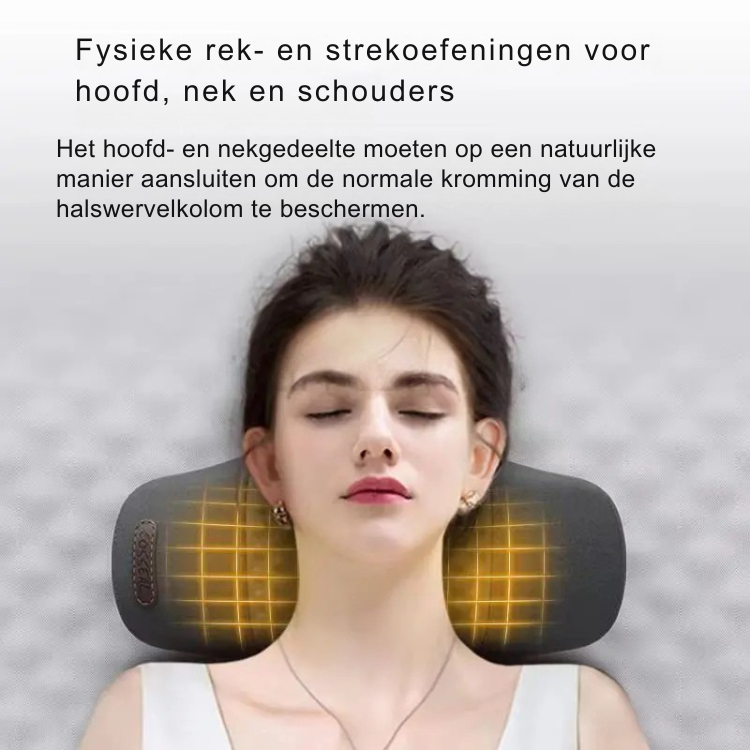 Neksteun Massagetoestel – Verwarming – Ondersteuning – Voor nek en schouders