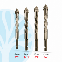 Set van 4: [6 mm + 8 mm + 10 mm + 12 mm]