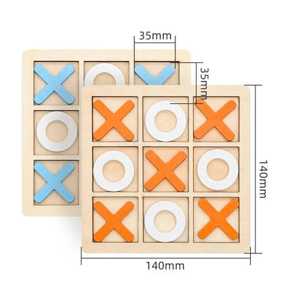 Houten Tic Tac Toe Spel – Educatief – Voor Kinderen en Volwassenen
