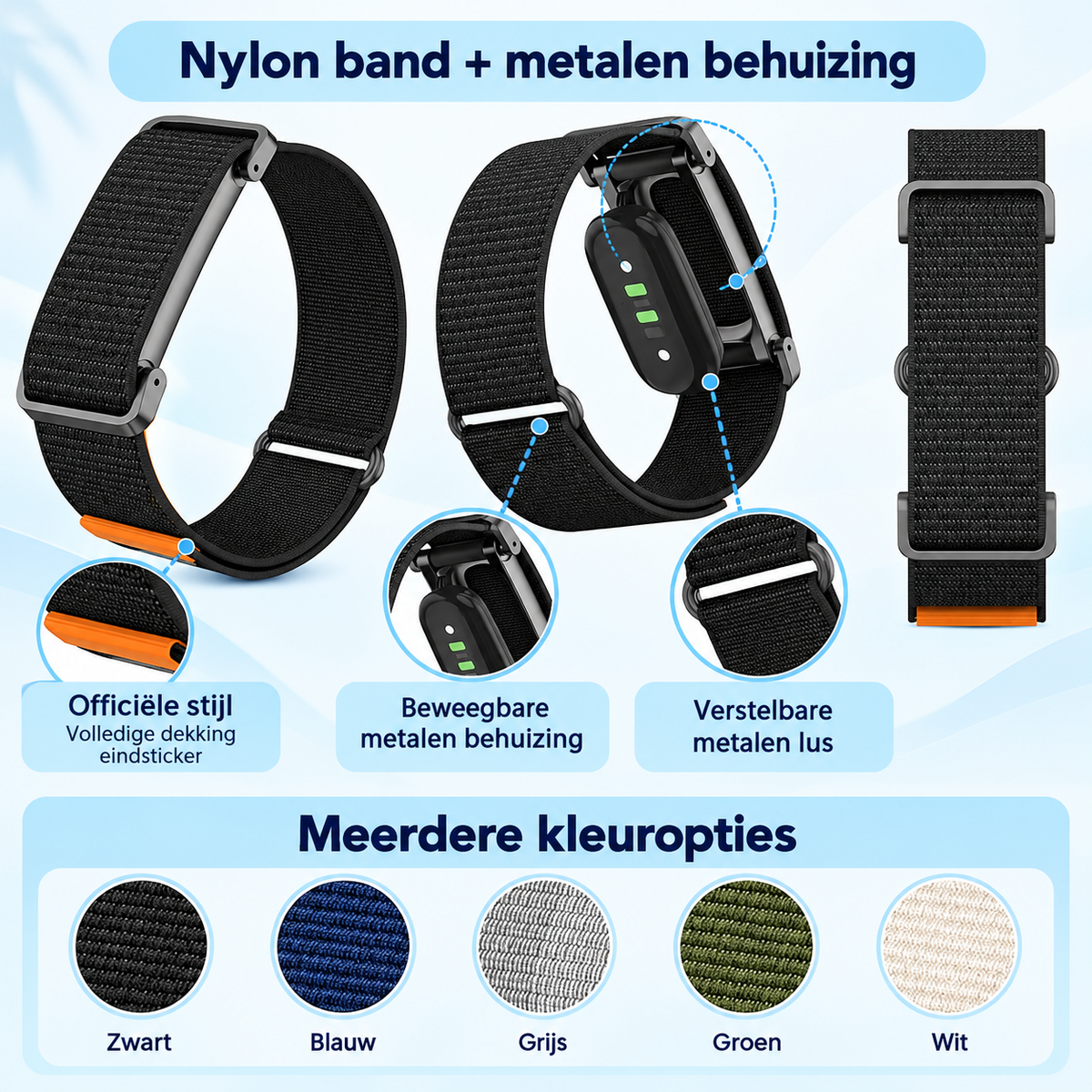 Fittershape Nylon Band – met metalen beschermkap