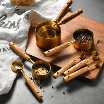 Maatlepels Set – Houten Handvat – Voor Koken & Bakken