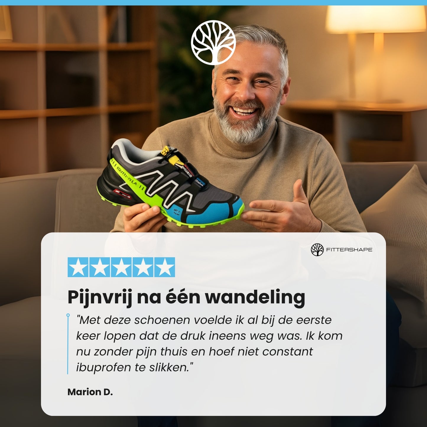 Fittershape TrailEase Walkers | Comfortabele Outdoor Wandelschoenen