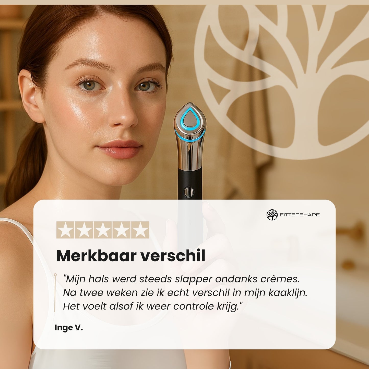 Fittershape GlowFusion Tool | 6-in-1 Gezichtsversteviger – Voor Strakkere Huid
