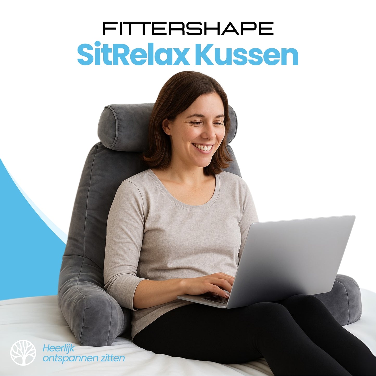 Fittershape SitRelax Kussen | Ergonomisch Leeskussen – Voor Rug & Neksteun