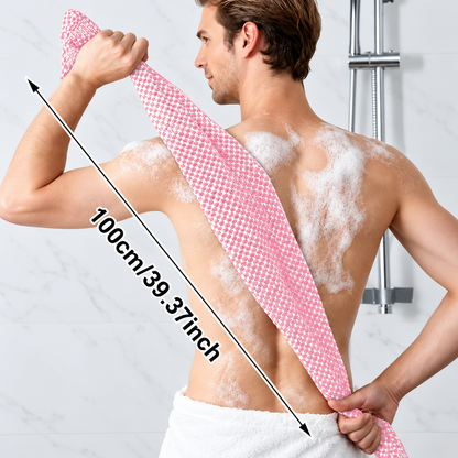 Fittershape Exfoliating Washcloths – 2-pack lang & roze