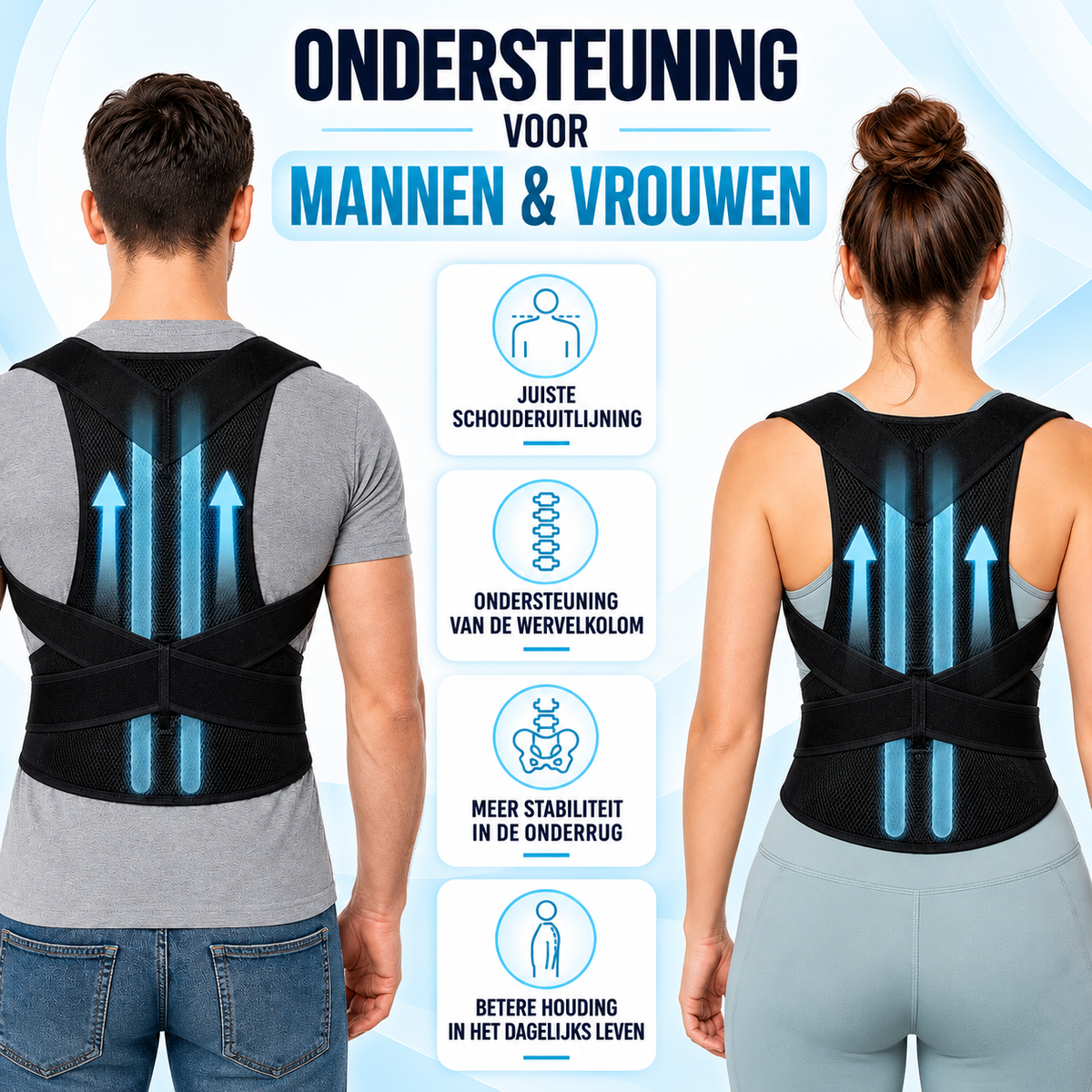 Fittershape PostuRise Houdingscorrector – verstelbaar & ademend