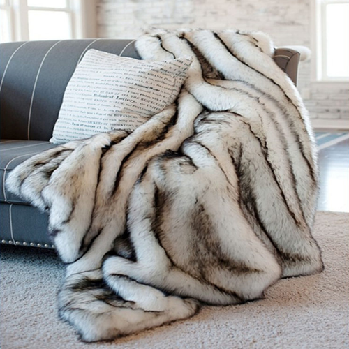 Faux Fur Deken – Luxe Design – Zachte Voering – Voor Bank of Bed