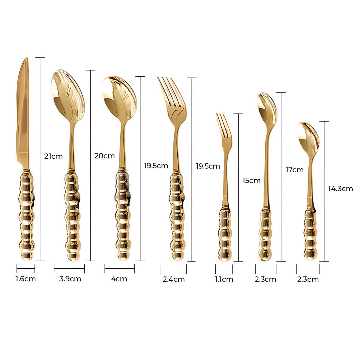 Bestekset met Parels – Elegante Handgrepen – RVS – Voor Diner of Feest