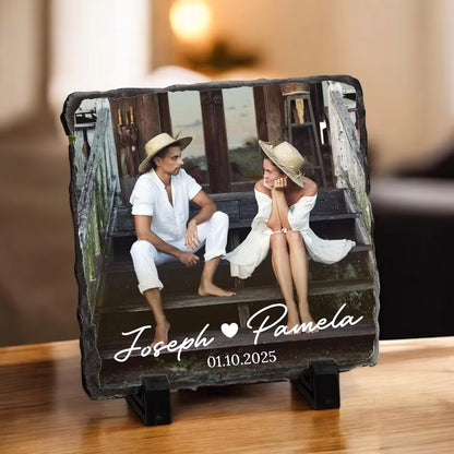Fittershape Personalized Photo Stone Tablet – met eigen foto & tekst