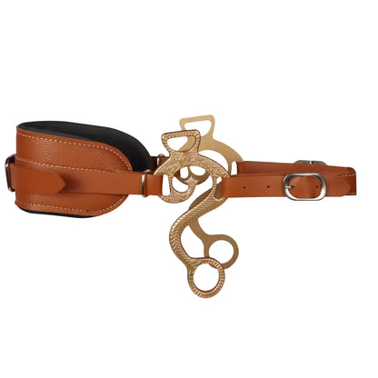 Paardenhoofdstel met Bit – Leren Neusriem – Metalen Ringen