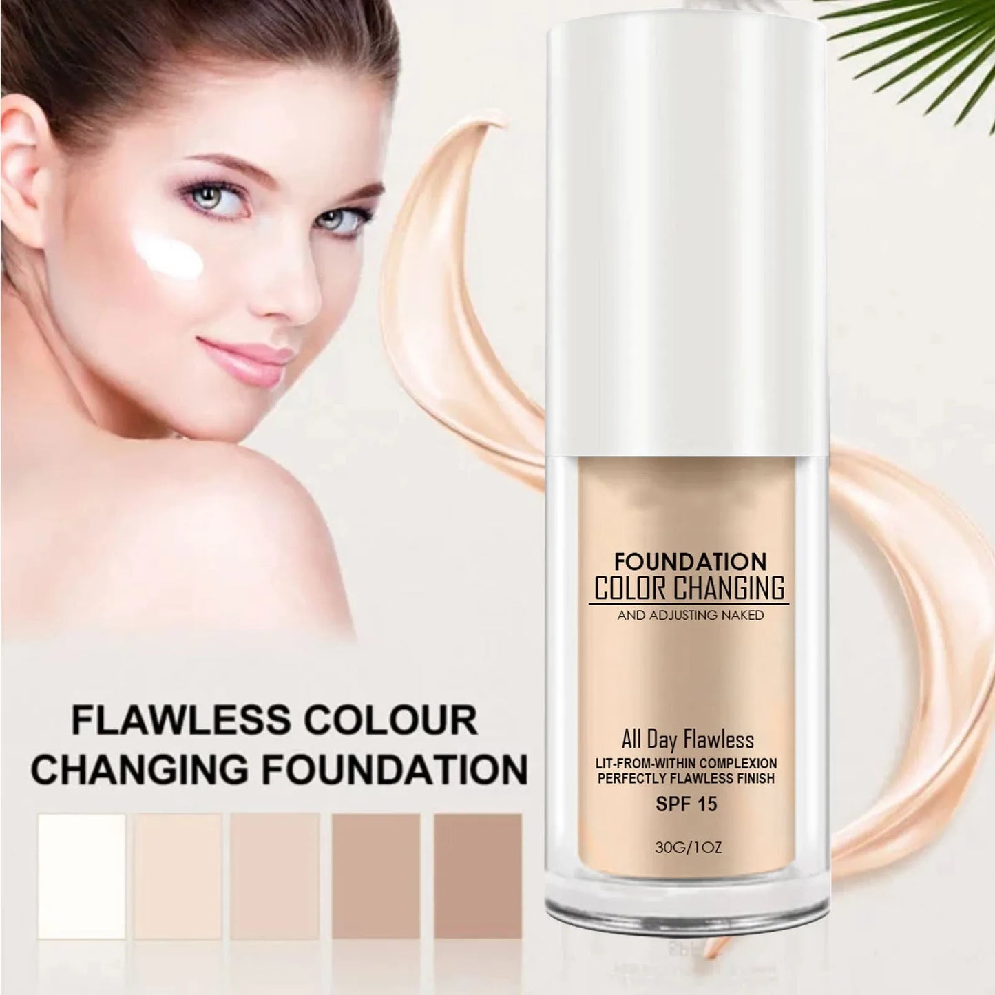 Foundation Make-up – Langdurige Dekking – SPF 15 – Voor een Egale Teint