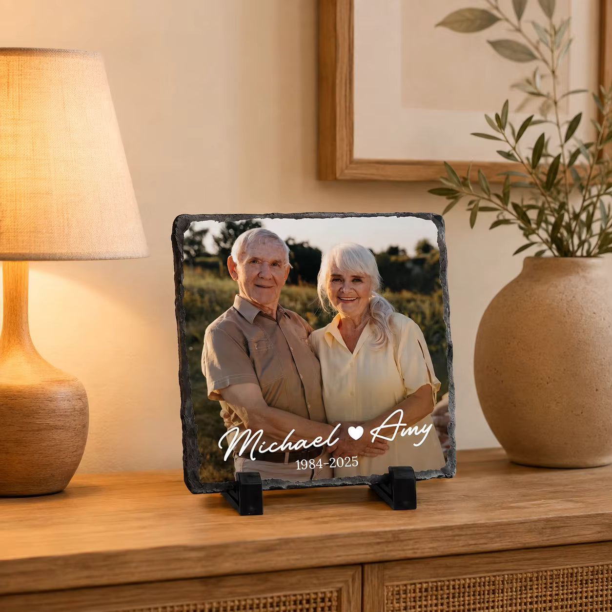 Fittershape Personalized Photo Stone Tablet – met eigen foto & tekst