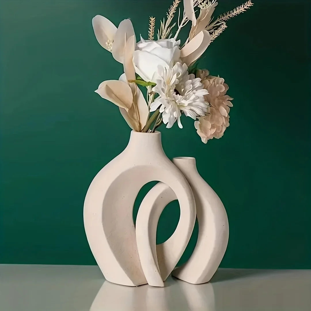 Vaas keramiek – Modern ontwerp – Voor bloemen – Voor interieurdecoratie