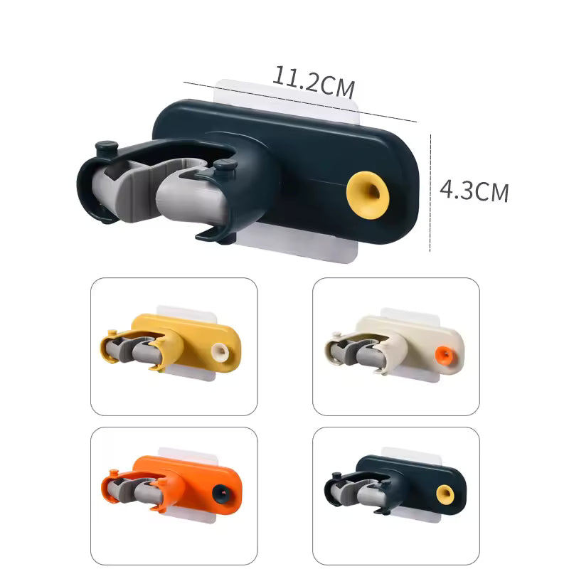 2-in-1 muurhaak – voor bezem en mop – multifunctioneel – voor thuisgebruik
