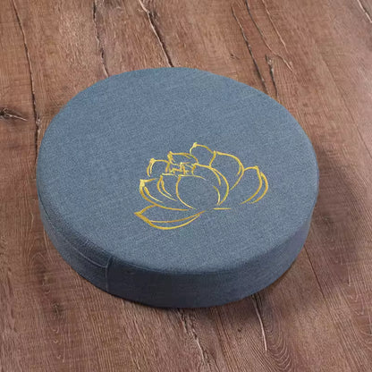 Meditatiekussen – Rond zitkussen – Lotusmotief