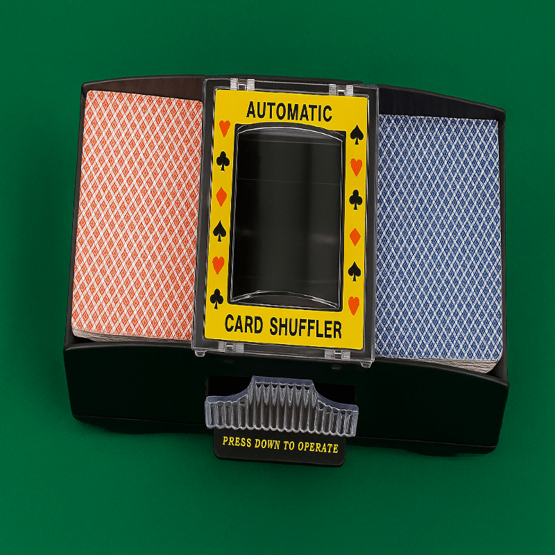 Automatische Kaartmixer - Voor Twee Stokken - Eenvoudig in Gebruik Automatische Kaartmixer - Voor Twee Stokken - Eenvoudig in Gebruik