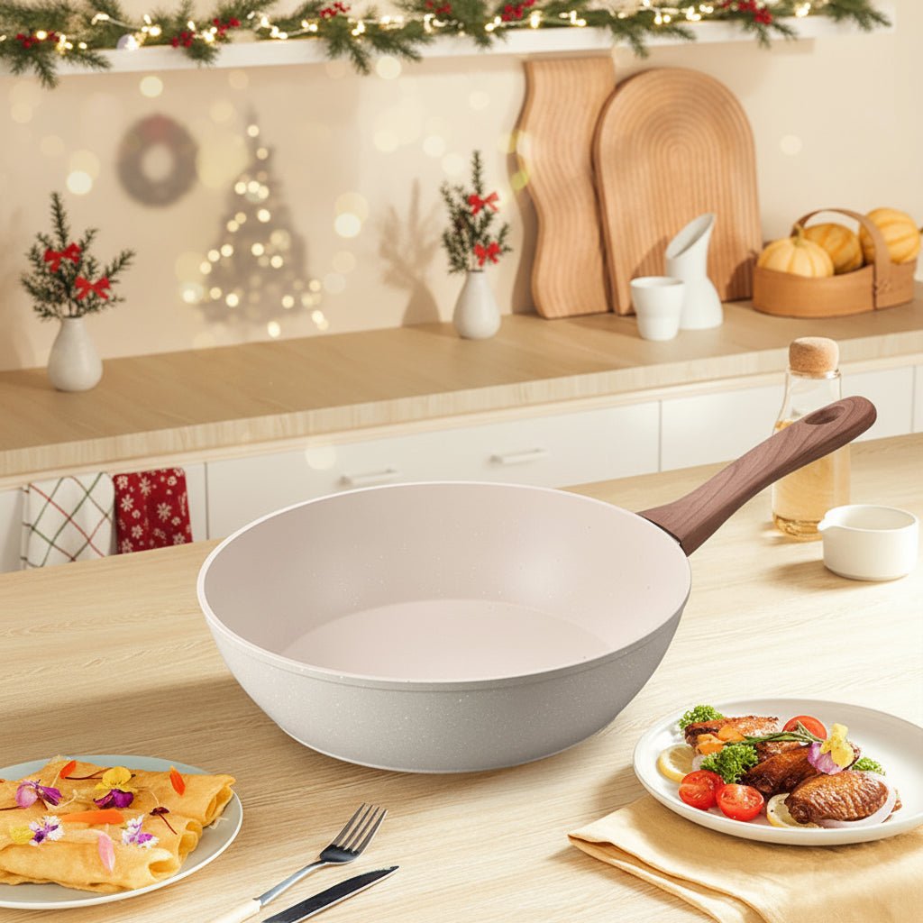 Koekenpan – Antiaanbaklaag – Geschikt voor Gas en Elektrisch – Wit