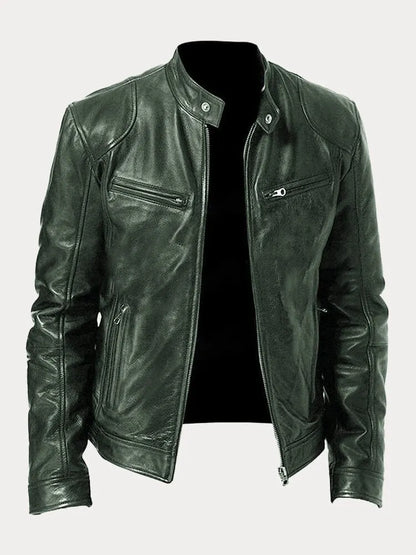Vegan Leren Bikerjack – Met Ritsen – Voor Stoere Looks