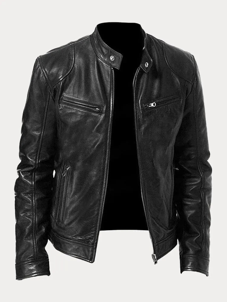 Vegan Leren Bikerjack – Met Ritsen – Voor Stoere Looks
