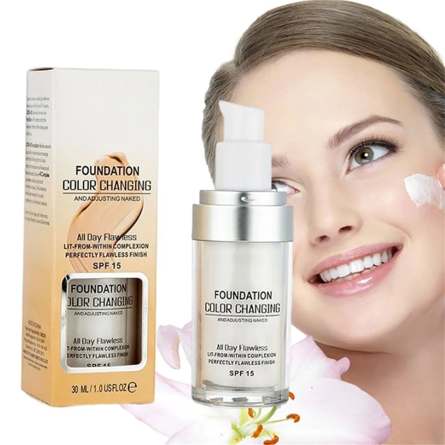 Foundation Make-up – Langdurige Dekking – SPF 15 – Voor een Egale Teint