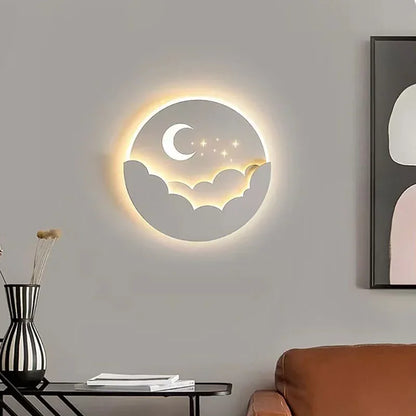 MoonGlow LED Wandlamp - Magische Maan en Sterren Verlichting