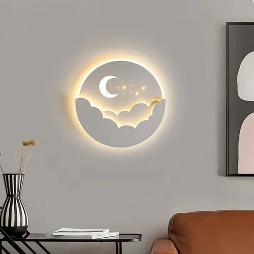 MoonGlow LED Wandlamp - Magische Maan en Sterren Verlichting