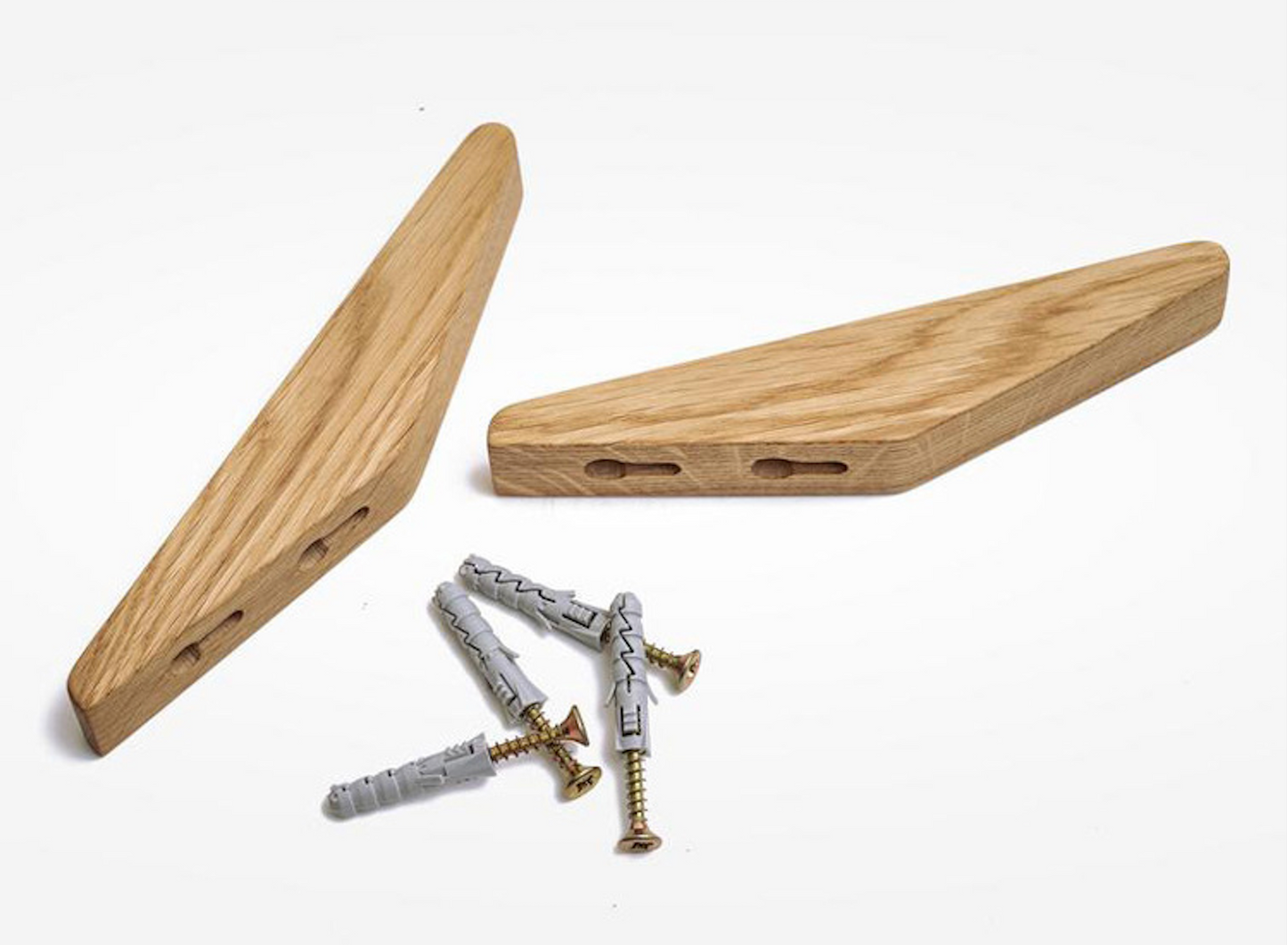 Muurhaak hout – schuine vorm – stevige wandmontage – voor hal & slaapkamer