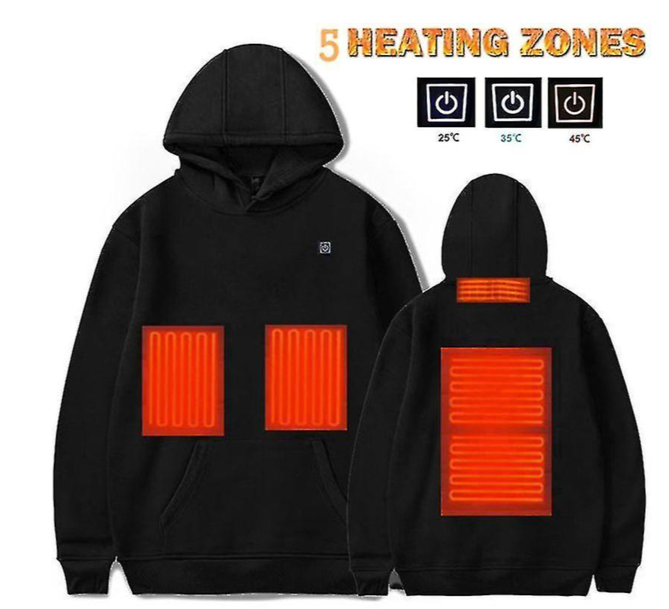 HeatTech Hoodie - Lichte USB Elektrische Verwarmde Hoodie voor Koude Dagen