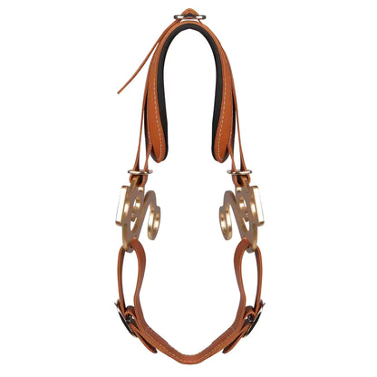 Paardenhoofdstel met Bit – Leren Neusriem – Metalen Ringen