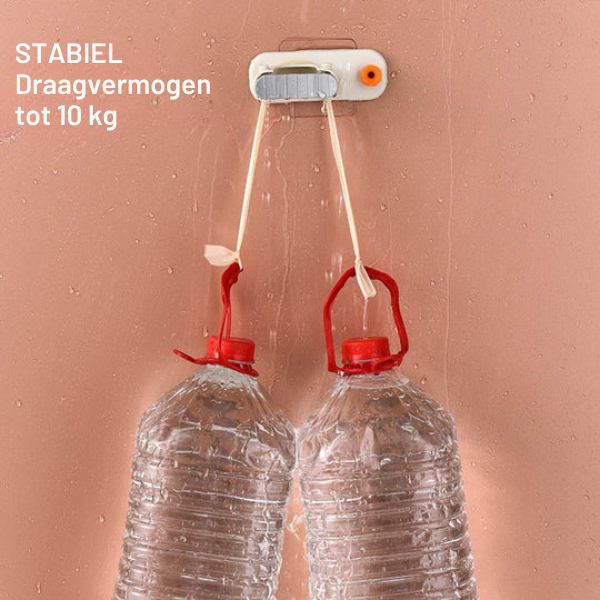 2-in-1 muurhaak – voor bezem en mop – multifunctioneel – voor thuisgebruik