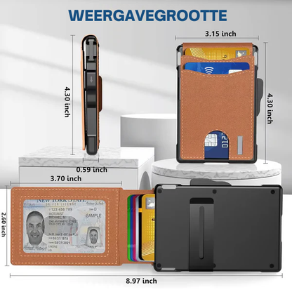 RFID Beschermde Portemonnee –  Met Kaartsleuven en Geldclip – Voor Veilig Opbergen